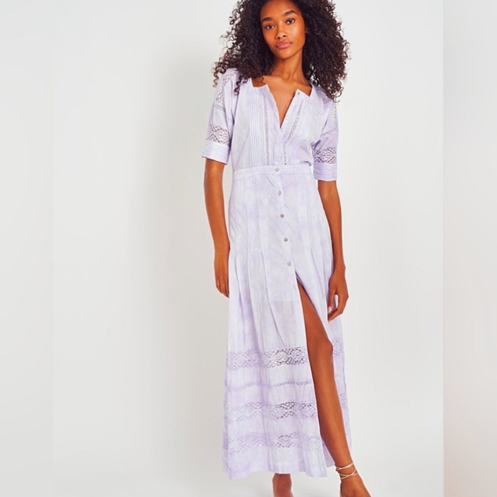 Loveshackfancy Edie Cotton Maxi Dress Size Large New Without Tags